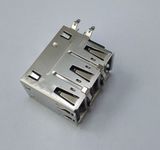 USB 2.0 a Female Connector Triple Stacked, Right Angle with EMI