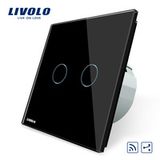 Livolo 2gang 2way Glass Panel Remote Wall Touch Switch Vl-C702sr-12