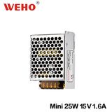 Mini-Size Full Range Input SMPS 25W AC DC 15V 1.6A Power Supply