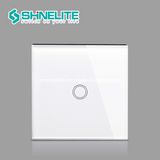 EU Standard Glass Panel 1 Gang Touch Switch OEM