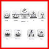 Worldwide to American USA Plug Travel Adapter with 2.1AMP Dual USB