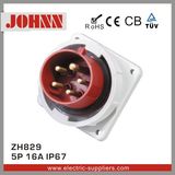 IP67 5p 16A Panel Mounted Industrial Plug