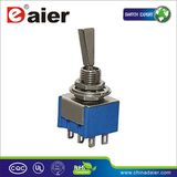 6pin Miniature Toggle Switch with Metal Flat Handle (MTS-202-F1)