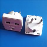 Two Round Pins Socket Adapter Adaptor ABS Plug (RJ-0074)