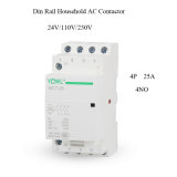 4p 25A Ict Household DIN Rail AC Contactor
