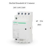 4p 25A Ict Household DIN Rail AC Contactor