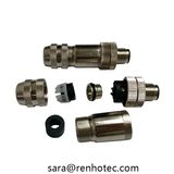 Circular Connector M12 Shielded Plug Field Assembly Male Connector