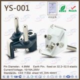 Ys-001 Croatia Ce 2-Pole 10 AMP AC Plug