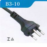 Inmetro Approval 3sponge Brazilian Power Cable with Plug (B3-10)