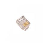 Rj11 6p6c 6 Fibers/Conductor Modular Telephone Plug