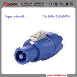 20A 500V Power Connector Blue Input 3 Pole Powercon