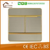 16A 2 Gang 2 Way Push Button Light Wall Switch