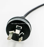 SAA Approved Australian Standard Two or Three Core 0.75mm2 Black Plug Power Cord