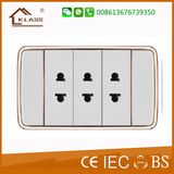 American Standard 1gang 1way Switch Triple 2pin Socket Outlet
