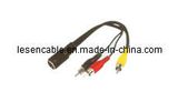 a/V Cable with RCA Plug and RCA Jack