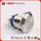 Ce ISO9001 22mm 4 Pin Push Button Switch Latching Push Button Switch Selflocking Switch