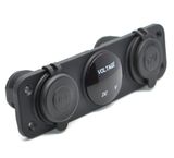 Triple Function 3 Gang Panel Mounted USB Controlled Power Socket Car Cigarette Lighter Plug
