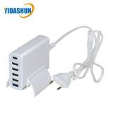 6-Port QC3.0 USB Wall Charger with USB-C Output 5V 3A Charging Station for Most Smartphone and Laptops