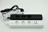 Factory Fr03b Lectrical Plug 3 Way French Type Outlet 4 USB Schuko Extension Socket with Good Quality