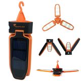Folding Clover USB Rechargeable Lamp Solar Powered Camping Lantern Light