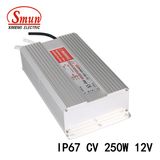 250W 12V 21A Waterproof IP67 Constant Voltage LED Power Supply