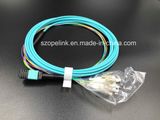 Fiber Optic Patchcord MPO-LC Breakout Cable 12 Fiber Om3 Qsfp Qsfp28