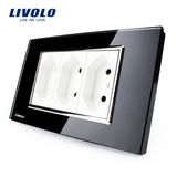 Livolo 118 Type Electrical Power Outlet Brazil Socket Vl-C3c3bit-81/82