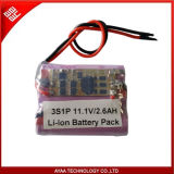 Li-ion Battery Pack 11.1V/2.6ah with PCM 4A