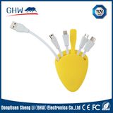 4 in 1 Silicon Cute Manufacture USB Cable 2.1A