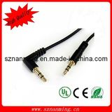 3.5mm Right Angle Stereo Audio Cable Male to Male Gold Plated