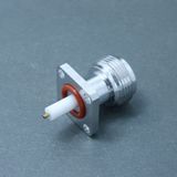 Female Sq Flange N Connector with Extended 9mm Insulator and 2mm Pin