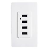 American 4.2A 5V 4 USB Ports Charging Socket UL Listed