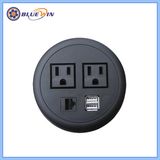 USA Power Table Socket with USB Charger and Network Power Grommet