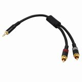 Hi Quality Y Cable 1X3.5 Male to 2xrca Male (Y3M-2RCA)
