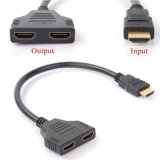 1080P HDMI Male to Dual HDMI Female 1 to 2 Splitter Cable Adapter Converter for DVD Players / PS3 / HDTV / STB and Most LCD Projectors