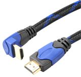 90 Degree HDMI Cable (double color with Nylon Net, PVC, Flat Optional)