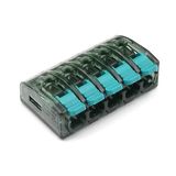 5poles Electrical Wire Fast Connector Lever-Operated Quick Terminal Block for Lighting