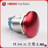 Metal Red Mushroom Momentary Screw Push Button Switch