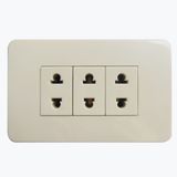 South American Three Gang Socket Wall Switches Wall Socket with Shutter