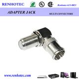 Right Angle F Type Female Connector to PAL Male Adapter