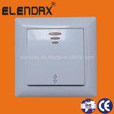 European Flush Mounting Double Light Wall Switch (F6105)