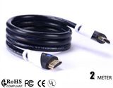 Black 2m HDMI Cable with Ethernet 3D