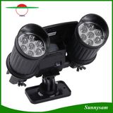 Outdoor Telescope Design Solar Security Garden Light Dual Head PIR Motion Senor Solar Spotlight