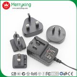 5V 2A Interchangeable AC DC Adaptor with Us, EU, UK and Au Plugs