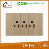 American Standard Universal Triple Receptacle 3 Pole Wall Socket