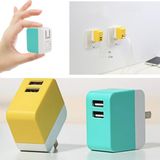 Folding Charger Dual USB Wireless Mobile Charger/Plug with 5V 2A for Power Supply