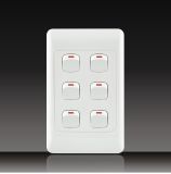 6gang Control Push Button Wall Switch (LGL-14-6)