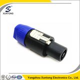 Blue Ring 4 Pole Speakon Plug Speaker Audio Cable Connector