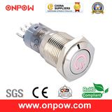 Onpow 16mm Illuminated Push Button Switch with Power Sign (LAS2GQF-11DT/R/12V/N, CE, CCC, RoHS)