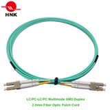 LC/PC-LC/PC Fiber Optic Patch Cable, Multimode 50 Om3, Duplex, Aqua, 2.0mm, Custom Length